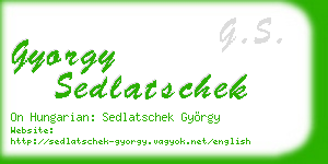 gyorgy sedlatschek business card